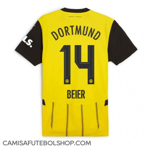 Camisa de time de futebol Borussia Dortmund Maximilian Beier #14 Replicas 1º Equipamento 2024-25 Manga Curta